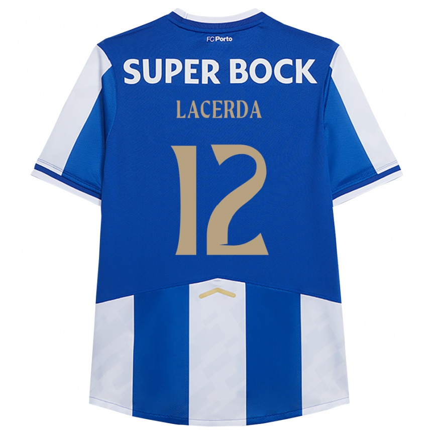 גברים כדורגל Lacerda #12 כחול לבן ג'רזי ביתית 2025/26