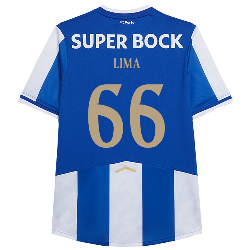 גברים כדורגל Bernardo Lima #66 כחול לבן ג'רזי ביתית 2025/26