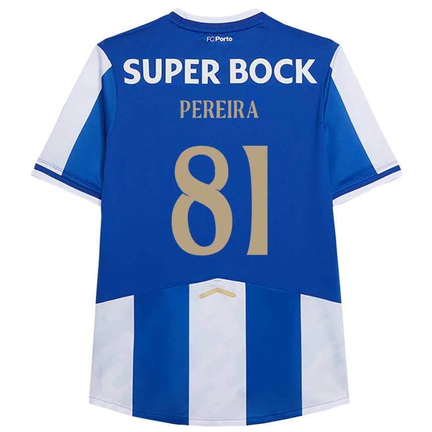 גברים כדורגל Martim Pereira #81 כחול לבן ג'רזי ביתית 2025/26
