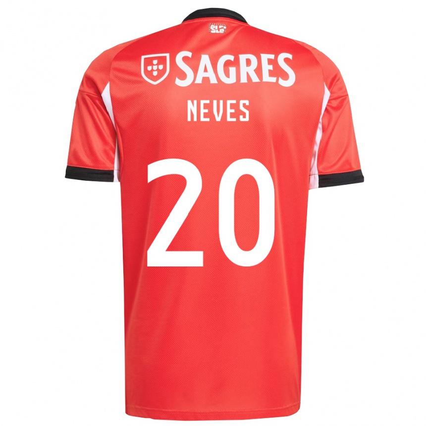 גברים כדורגל Gil Neves #20 אדום לבן ג'רזי ביתית 2025/26