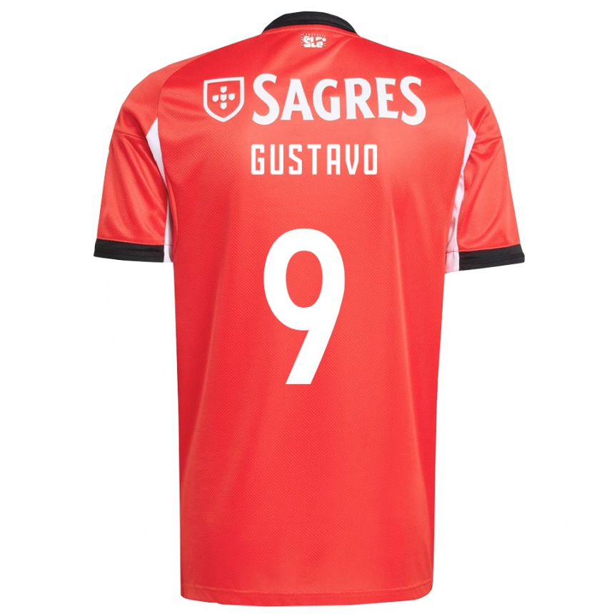 גברים כדורגל Gustavo Ferreira #9 אדום לבן ג'רזי ביתית 2025/26