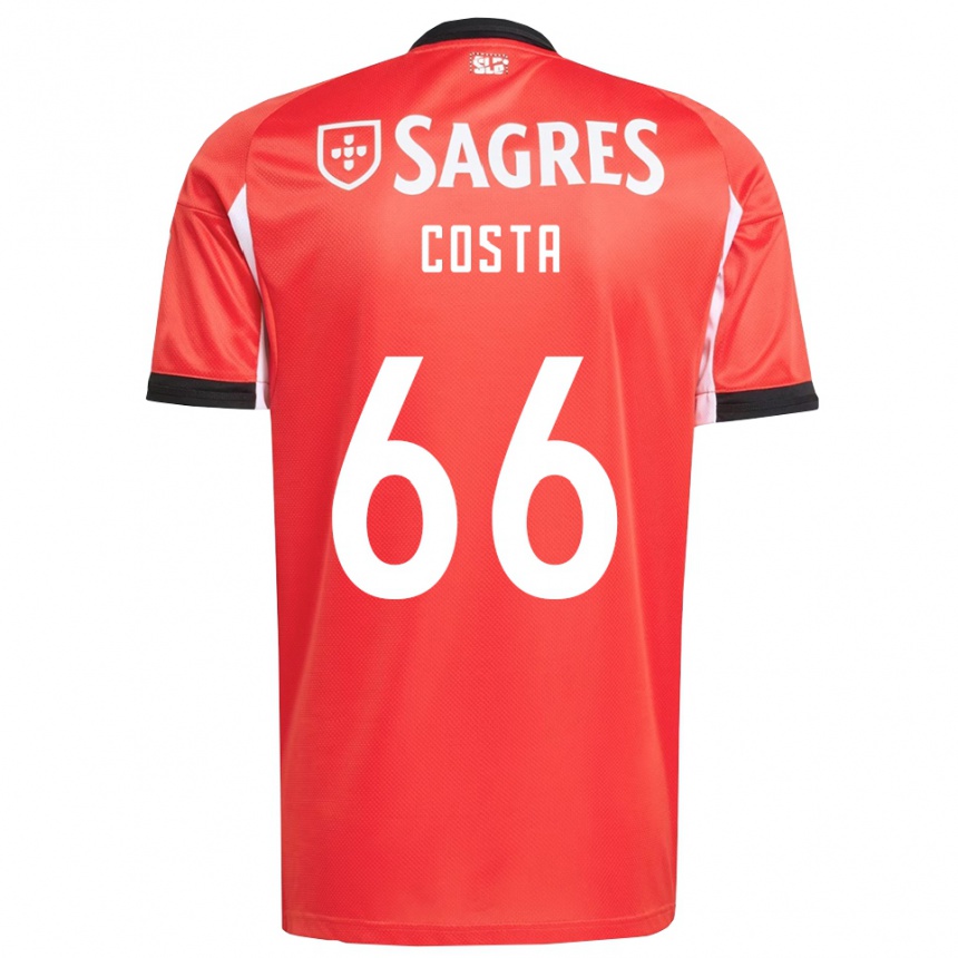 גברים כדורגל Rute Costa #66 אדום לבן ג'רזי ביתית 2025/26