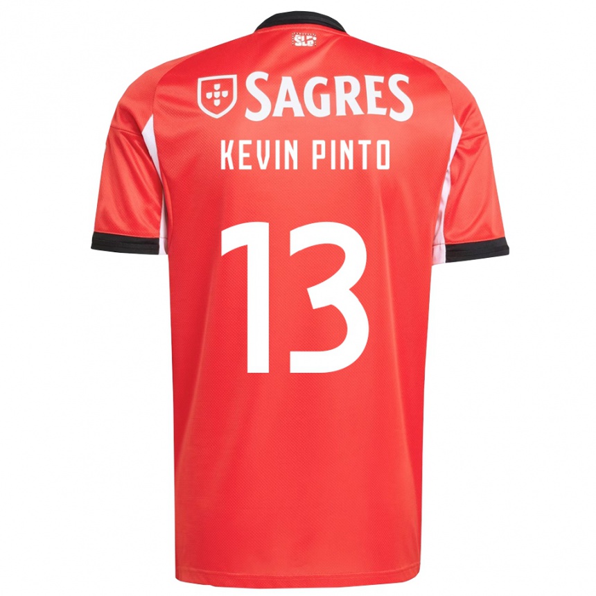 גברים כדורגל Kevin Pinto #13 אדום לבן ג'רזי ביתית 2025/26