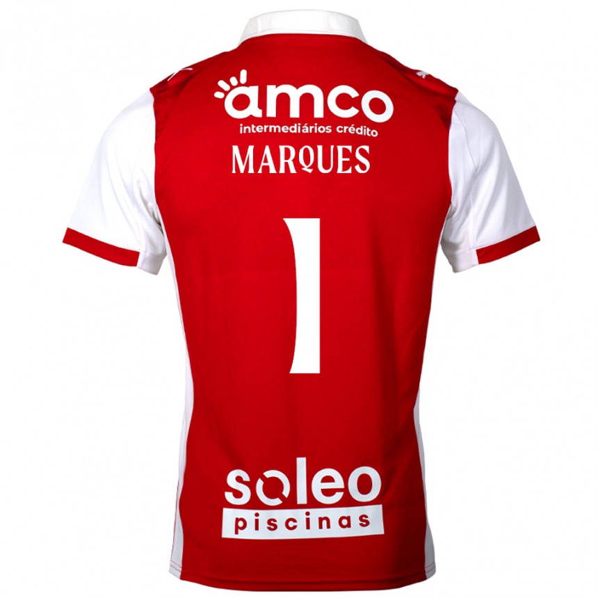 גברים כדורגל André Marques #1 אדום לבן ג'רזי ביתית 2025/26