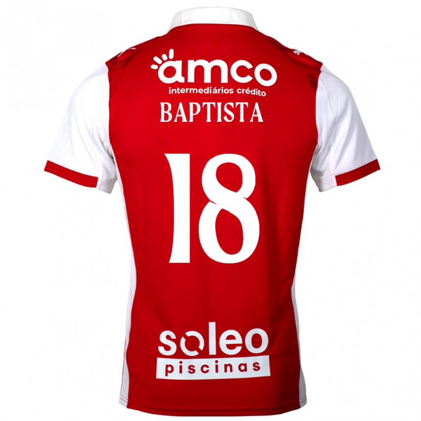 גברים כדורגל Tiago Baptista #18 אדום לבן ג'רזי ביתית 2025/26