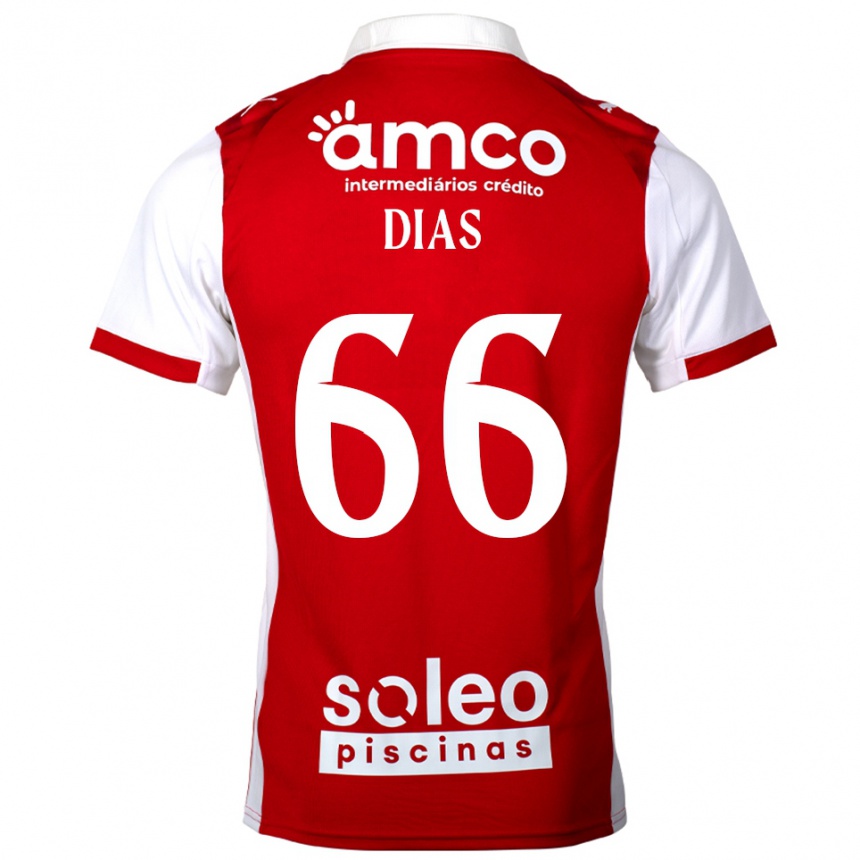 גברים כדורגל Gonçalo Dias #66 אדום לבן ג'רזי ביתית 2025/26