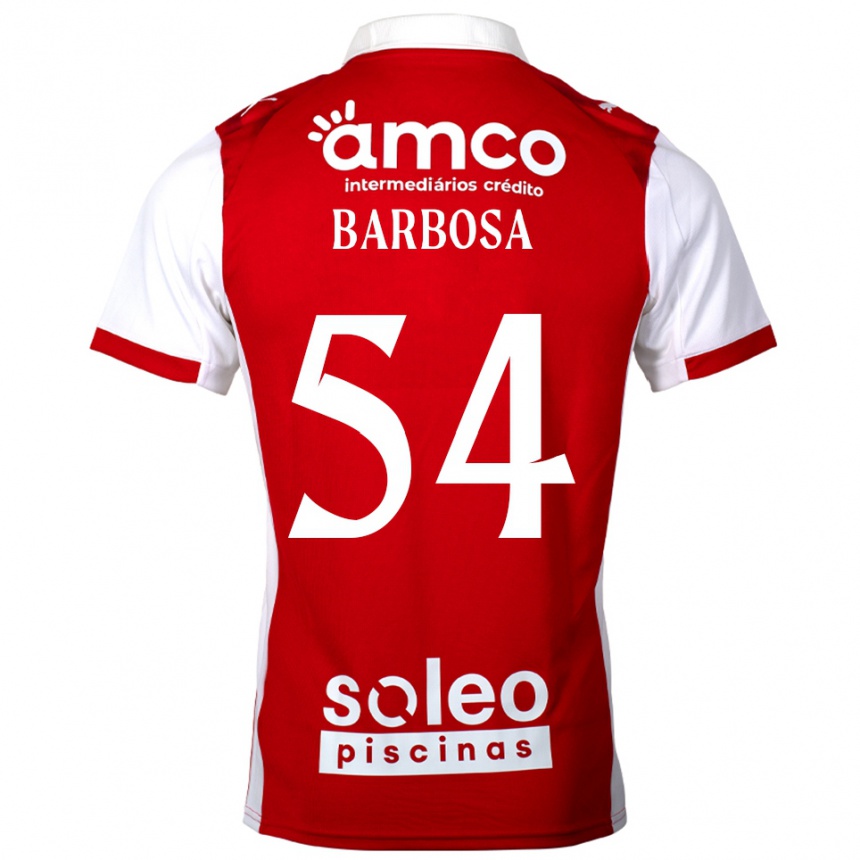 גברים כדורגל Guilherme Barbosa #54 אדום לבן ג'רזי ביתית 2025/26