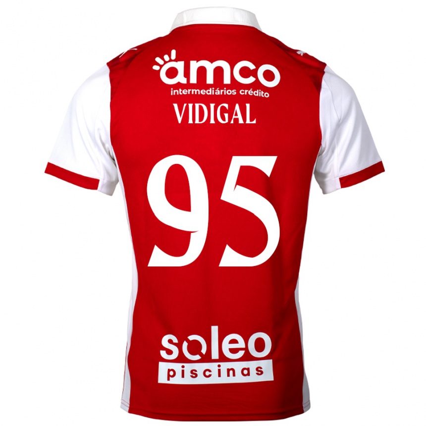 גברים כדורגל Sandro Vidigal #95 אדום לבן ג'רזי ביתית 2025/26