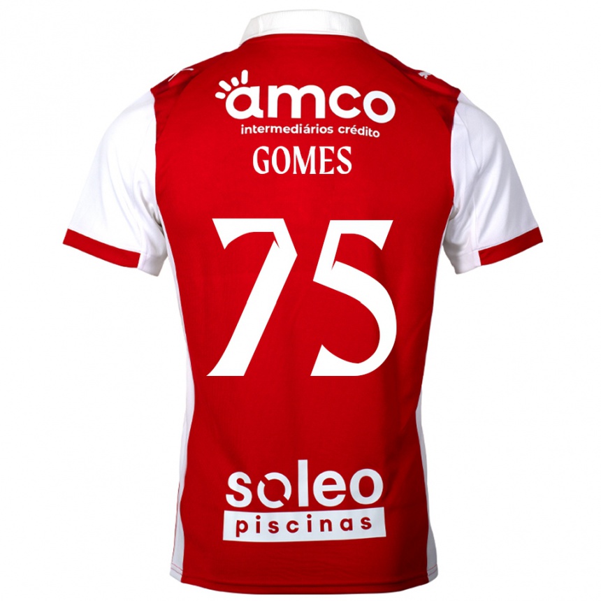 גברים כדורגל Tomás Gomes #75 אדום לבן ג'רזי ביתית 2025/26