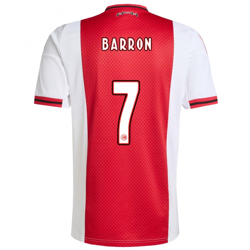 גברים כדורגל Eternal Barron #7 אדום לבן ג'רזי ביתית 2025/26