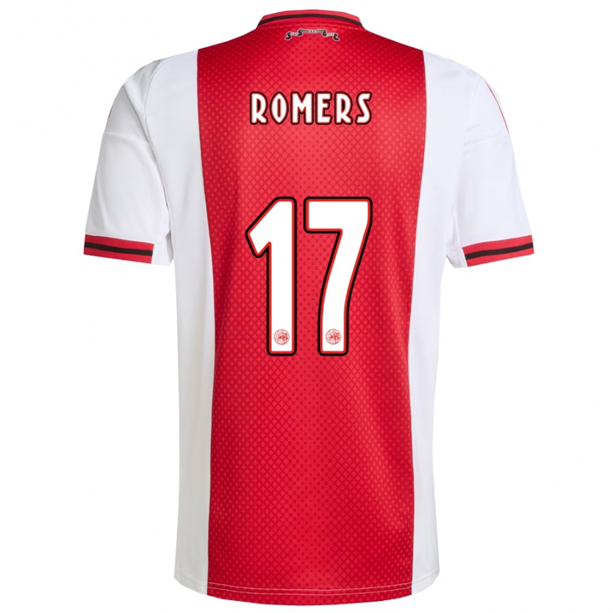 גברים כדורגל Thijmen Romers #17 אדום לבן ג'רזי ביתית 2025/26