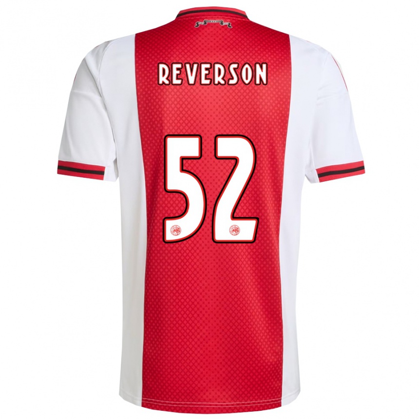 גברים כדורגל Paul Reverson #52 אדום לבן ג'רזי ביתית 2025/26