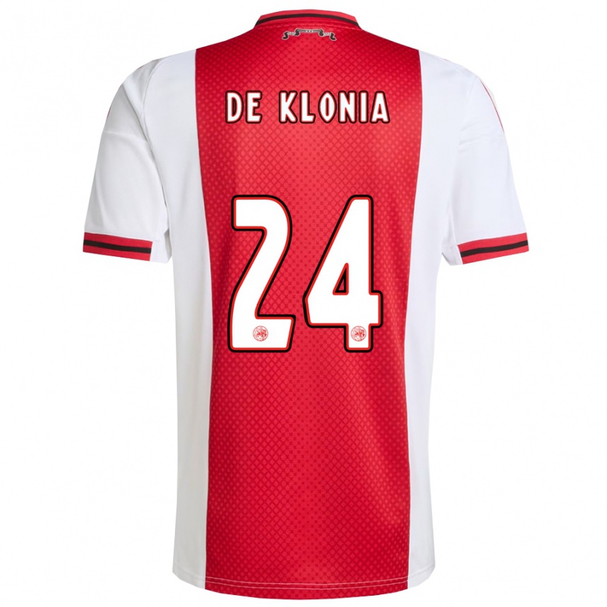 גברים כדורגל Daliyah De Klonia #24 אדום לבן ג'רזי ביתית 2025/26