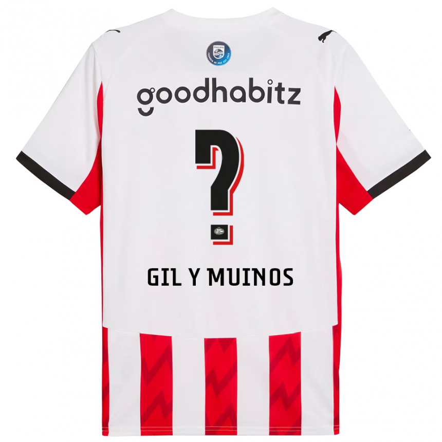 גברים כדורגל יעל גיל אי מויניוס #0 אדום לבן ג'רזי ביתית 2025/26