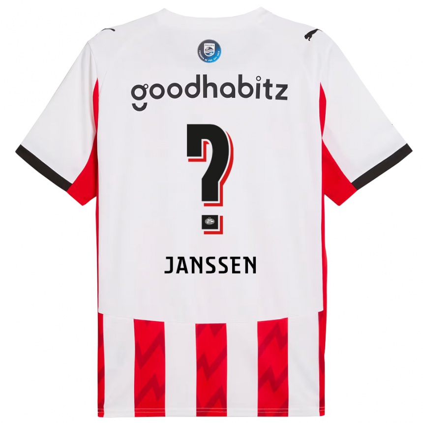 גברים כדורגל Niek Janssen #0 אדום לבן ג'רזי ביתית 2025/26