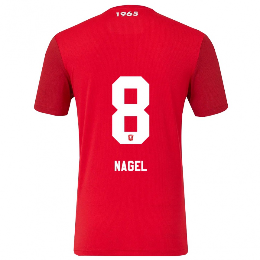 גברים כדורגל Benjamin Nagel #8 אדום לבן ג'רזי ביתית 2025/26