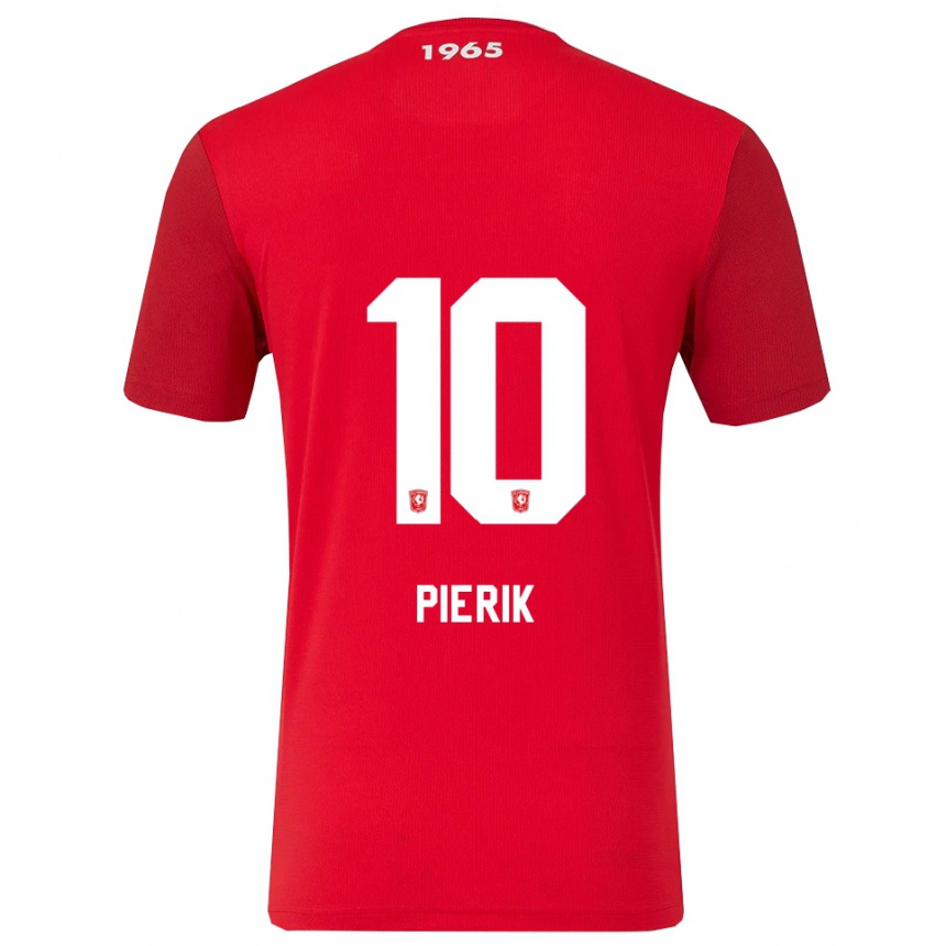 גברים כדורגל Milan Pierik #10 אדום לבן ג'רזי ביתית 2025/26