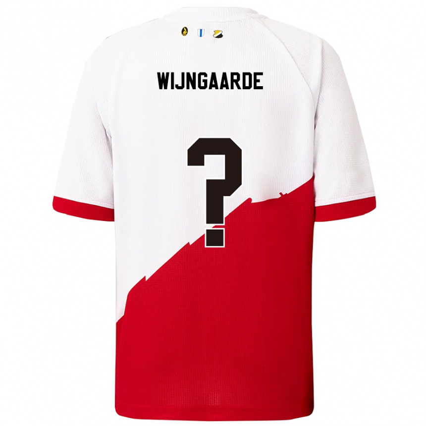 גברים כדורגל Jahrnell Wijngaarde #0 לבן אדום ג'רזי ביתית 2025/26