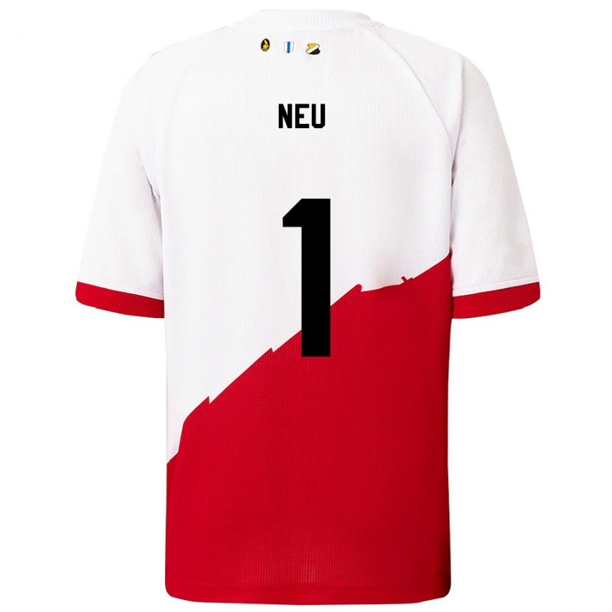 גברים כדורגל Luca Neu #1 לבן אדום ג'רזי ביתית 2025/26