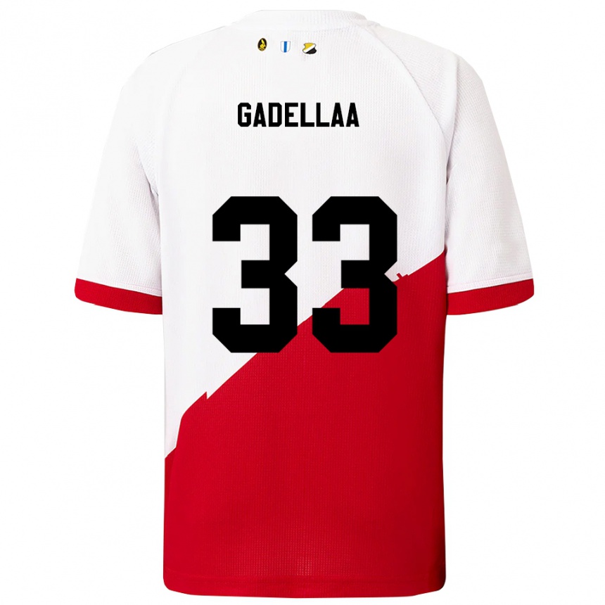 גברים כדורגל Kevin Gadellaa #33 לבן אדום ג'רזי ביתית 2025/26