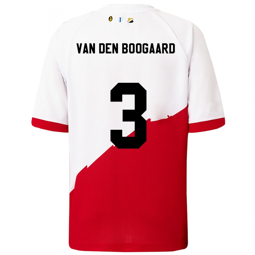 גברים כדורגל Brian Van Den Boogaard #3 לבן אדום ג'רזי ביתית 2025/26