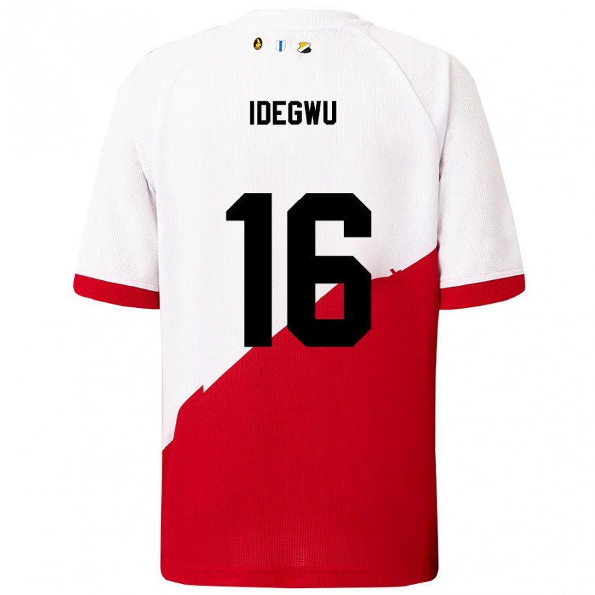 גברים כדורגל Kelechi Idegwu #16 לבן אדום ג'רזי ביתית 2025/26