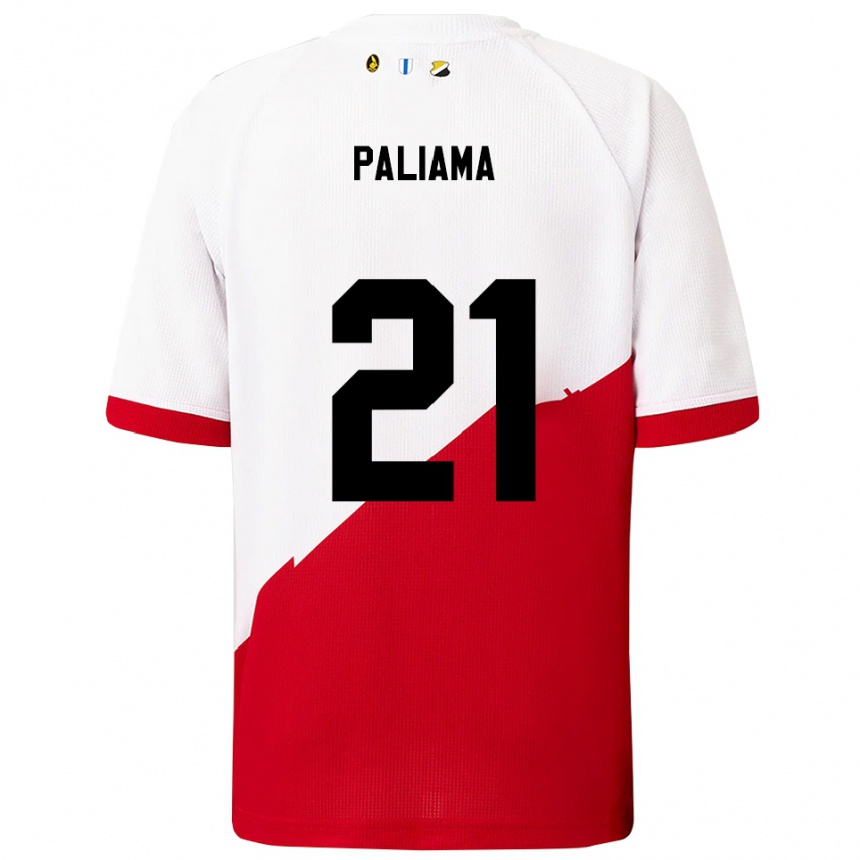 גברים כדורגל Joni Paliama #21 לבן אדום ג'רזי ביתית 2025/26