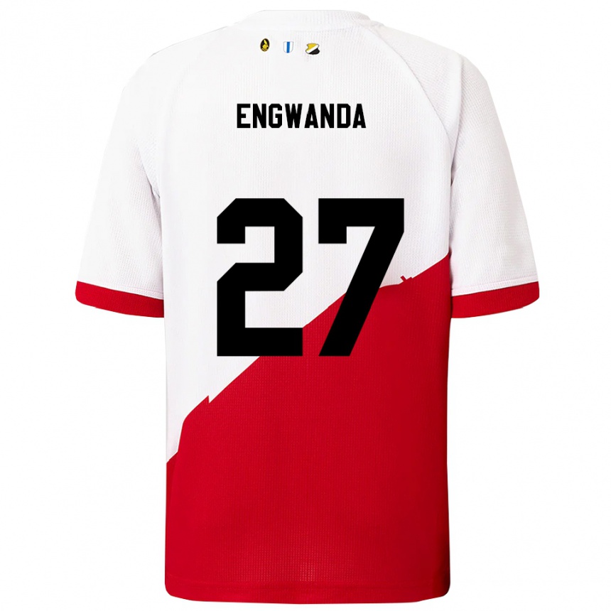 גברים כדורגל Alonzo Engwanda #27 לבן אדום ג'רזי ביתית 2025/26