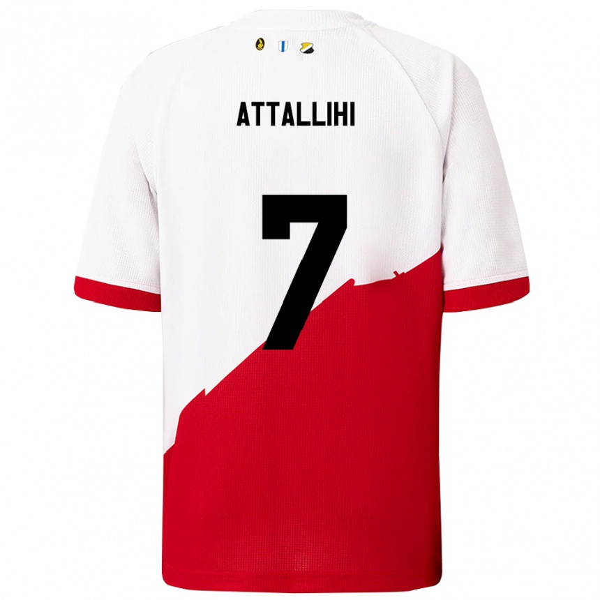 גברים כדורגל Adam Attallihi #7 לבן אדום ג'רזי ביתית 2025/26