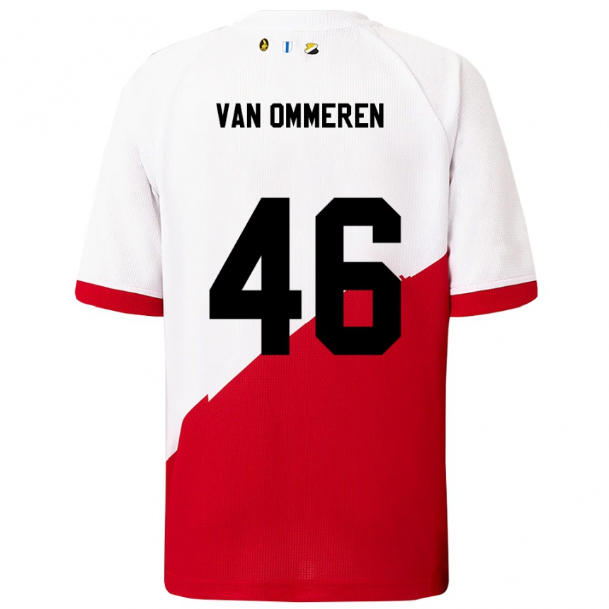 גברים כדורגל Jaygo Van Ommeren #46 לבן אדום ג'רזי ביתית 2025/26