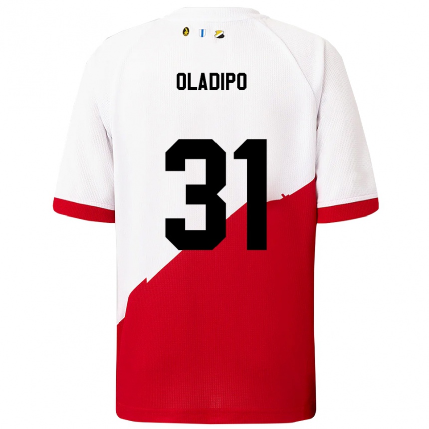 גברים כדורגל Laolu Oladipo #31 לבן אדום ג'רזי ביתית 2025/26