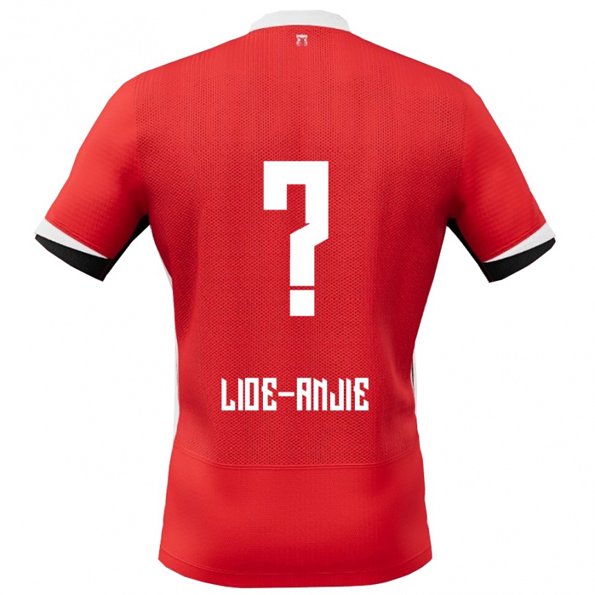גברים כדורגל Jahlil Lioe-Anjie #0 אדום לבן ג'רזי ביתית 2025/26