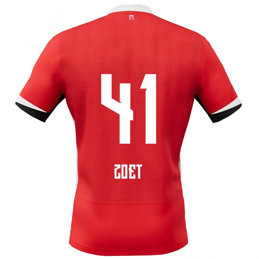 גברים כדורגל ירון זוט #41 אדום לבן ג'רזי ביתית 2025/26