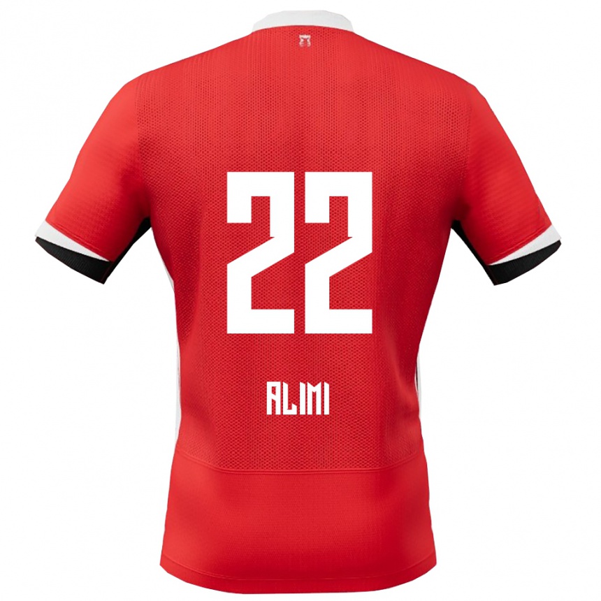 גברים כדורגל Fadil Alimi #22 אדום לבן ג'רזי ביתית 2025/26