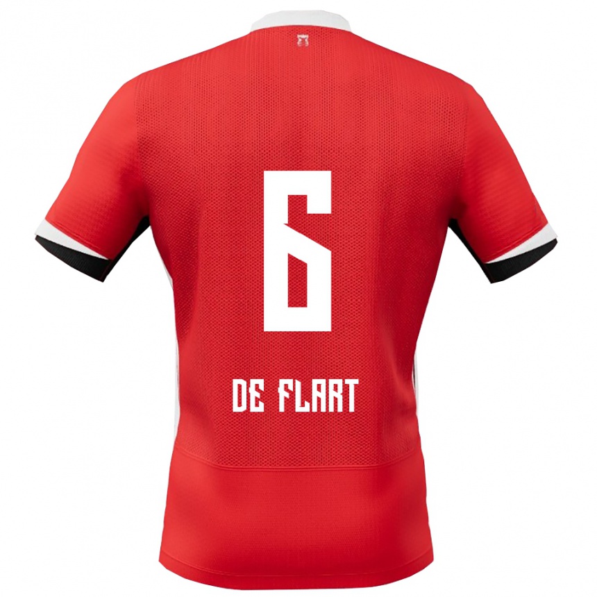 גברים כדורגל Onne De Flart #6 אדום לבן ג'רזי ביתית 2025/26