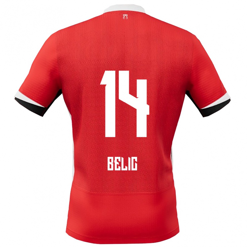 גברים כדורגל קריסטיאן בליץ׳ #14 אדום לבן ג'רזי ביתית 2025/26