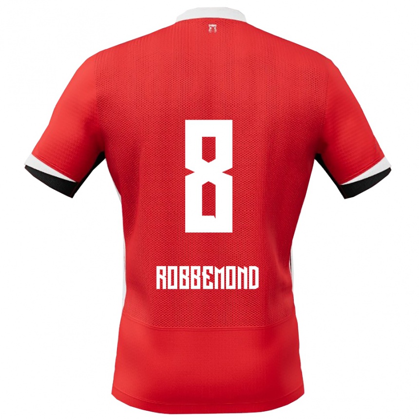 גברים כדורגל Rio Robbemond #8 אדום לבן ג'רזי ביתית 2025/26