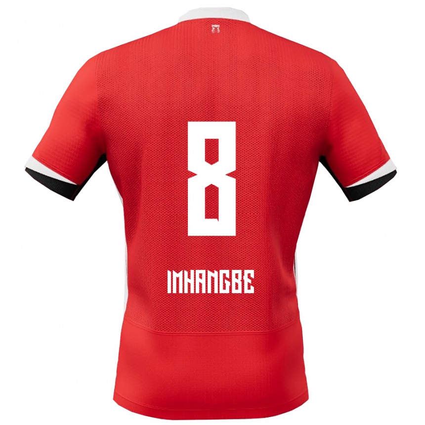 גברים כדורגל Amani Imhangbe #8 אדום לבן ג'רזי ביתית 2025/26