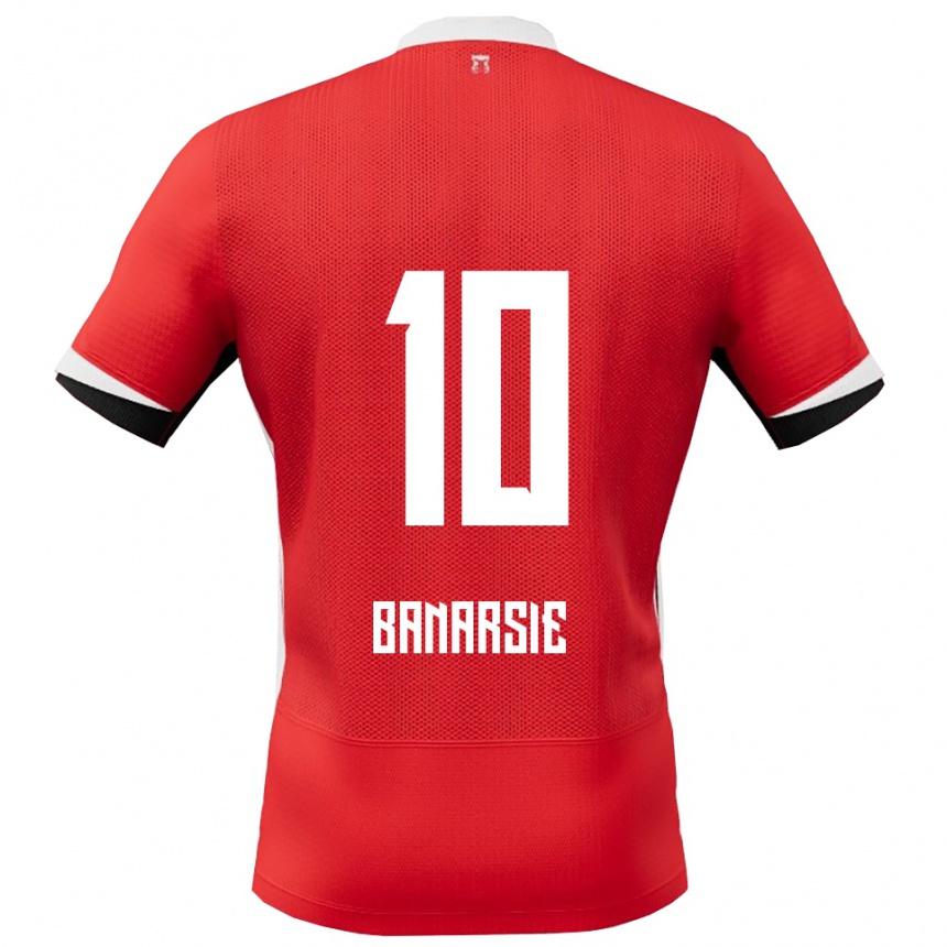 גברים כדורגל Amy Banarsie #10 אדום לבן ג'רזי ביתית 2025/26
