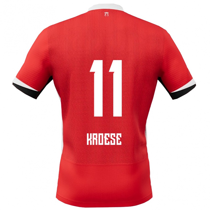 גברים כדורגל פיקה אליסבת׳ קרואס #11 אדום לבן ג'רזי ביתית 2025/26