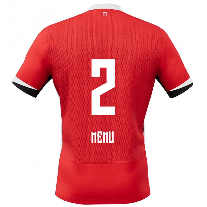 גברים כדורגל Mathijs Menu #2 אדום לבן ג'רזי ביתית 2025/26