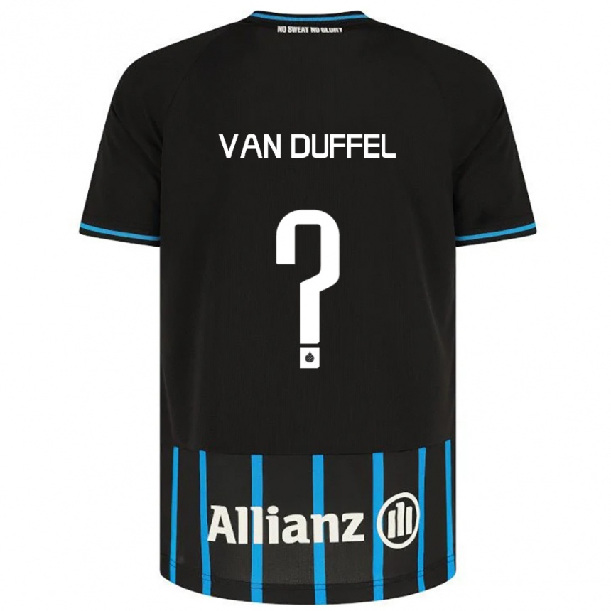 גברים כדורגל Céderick Van Duffel #0 שחור כחול ג'רזי ביתית 2025/26