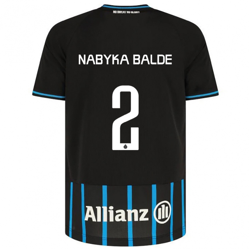 גברים כדורגל Mamadou Nabyka Balde #2 שחור כחול ג'רזי ביתית 2025/26