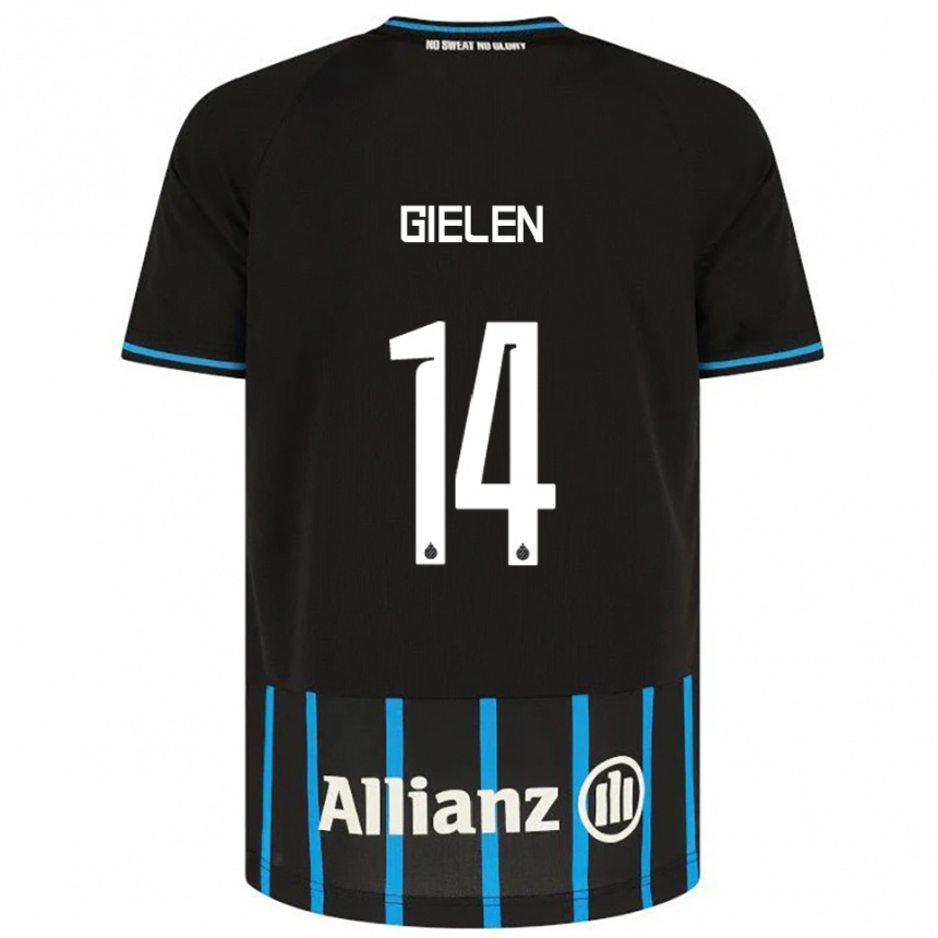 גברים כדורגל Sterre Gielen #14 שחור כחול ג'רזי ביתית 2025/26