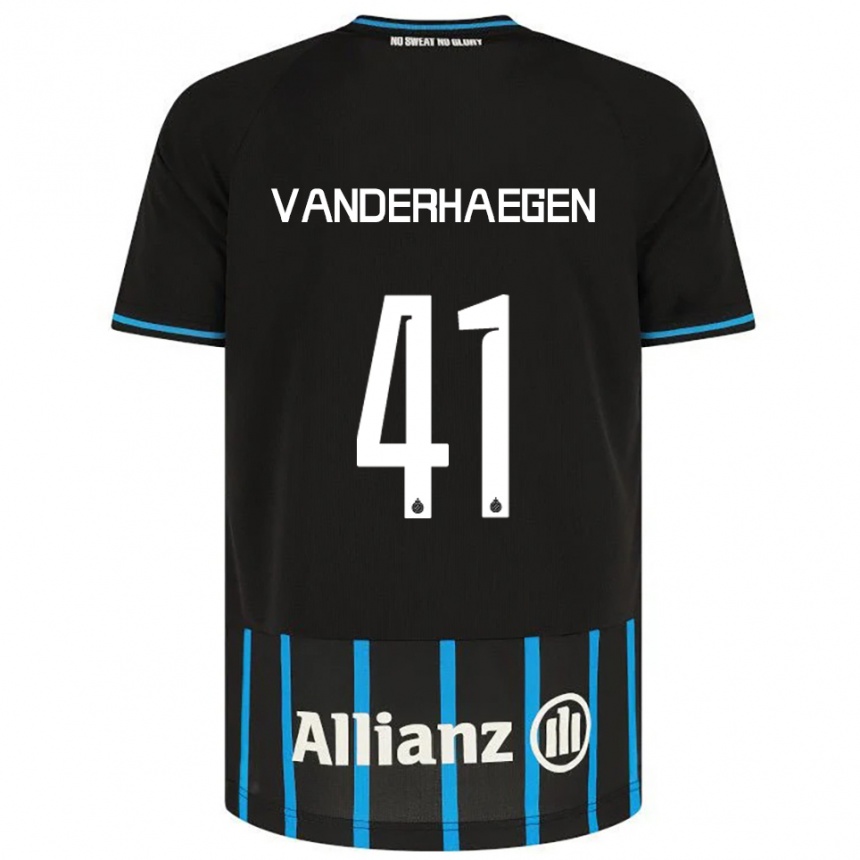 גברים כדורגל Lotte Vanderhaegen #41 שחור כחול ג'רזי ביתית 2025/26