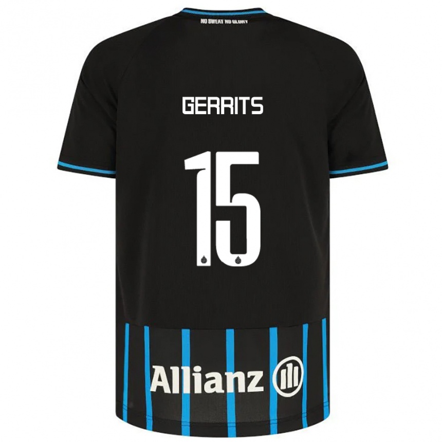 גברים כדורגל מלאני חריץ #15 שחור כחול ג'רזי ביתית 2025/26