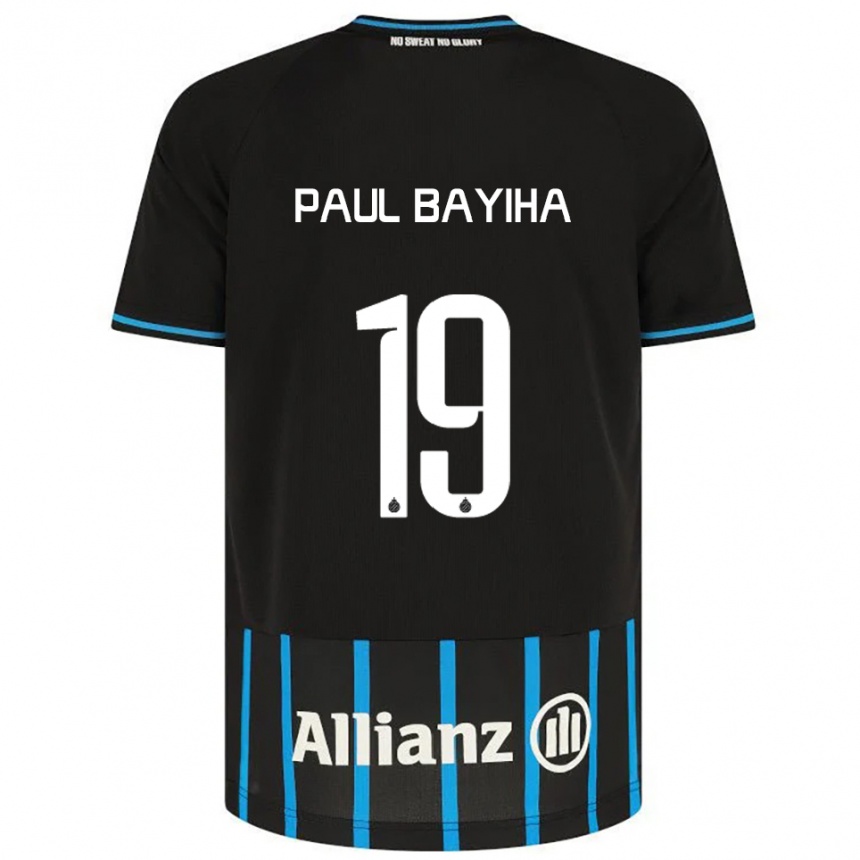 גברים כדורגל Jean Paul Bayiha #19 שחור כחול ג'רזי ביתית 2025/26