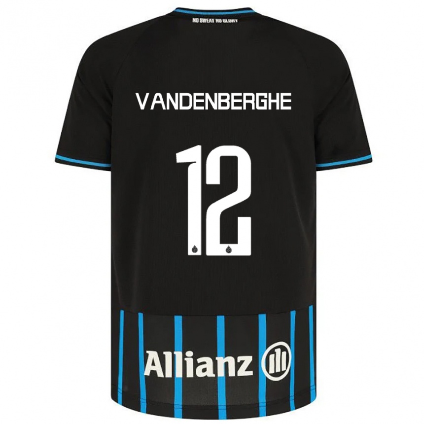 גברים כדורגל Xander Vandenberghe #12 שחור כחול ג'רזי ביתית 2025/26