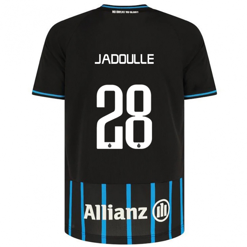גברים כדורגל Romane Jadoulle #28 שחור כחול ג'רזי ביתית 2025/26