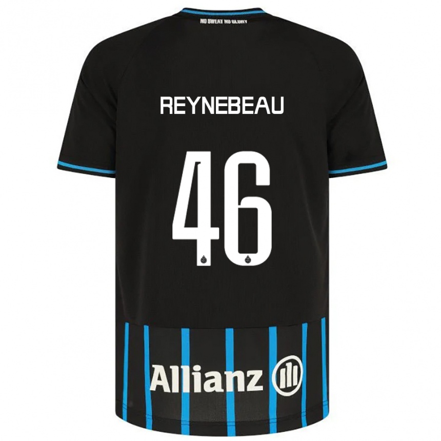 גברים כדורגל Clementine Reynebeau #46 שחור כחול ג'רזי ביתית 2025/26